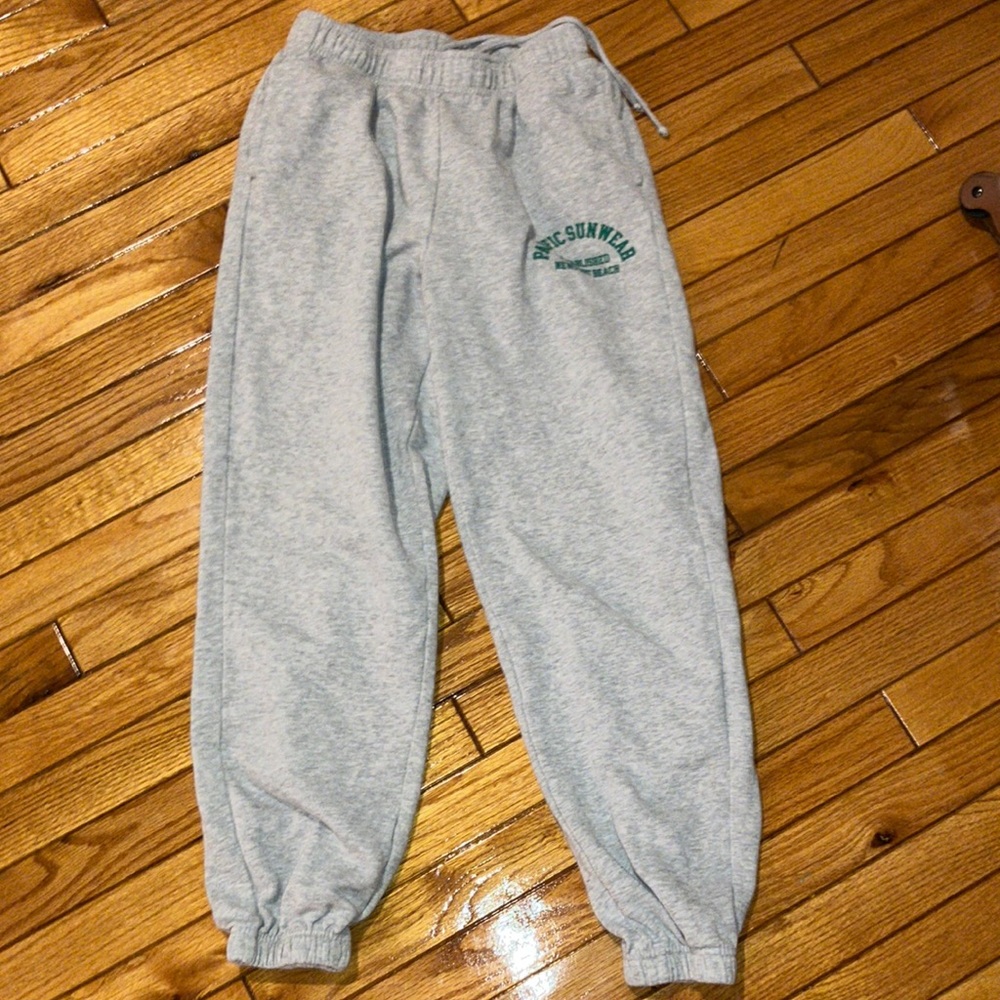 Pacsun grey with green joggers great condition size xs